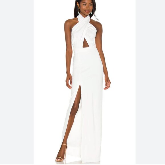 Amanda Uprichard X REVOLVE Zahara Gown in White size large - Picture 1 of 5
